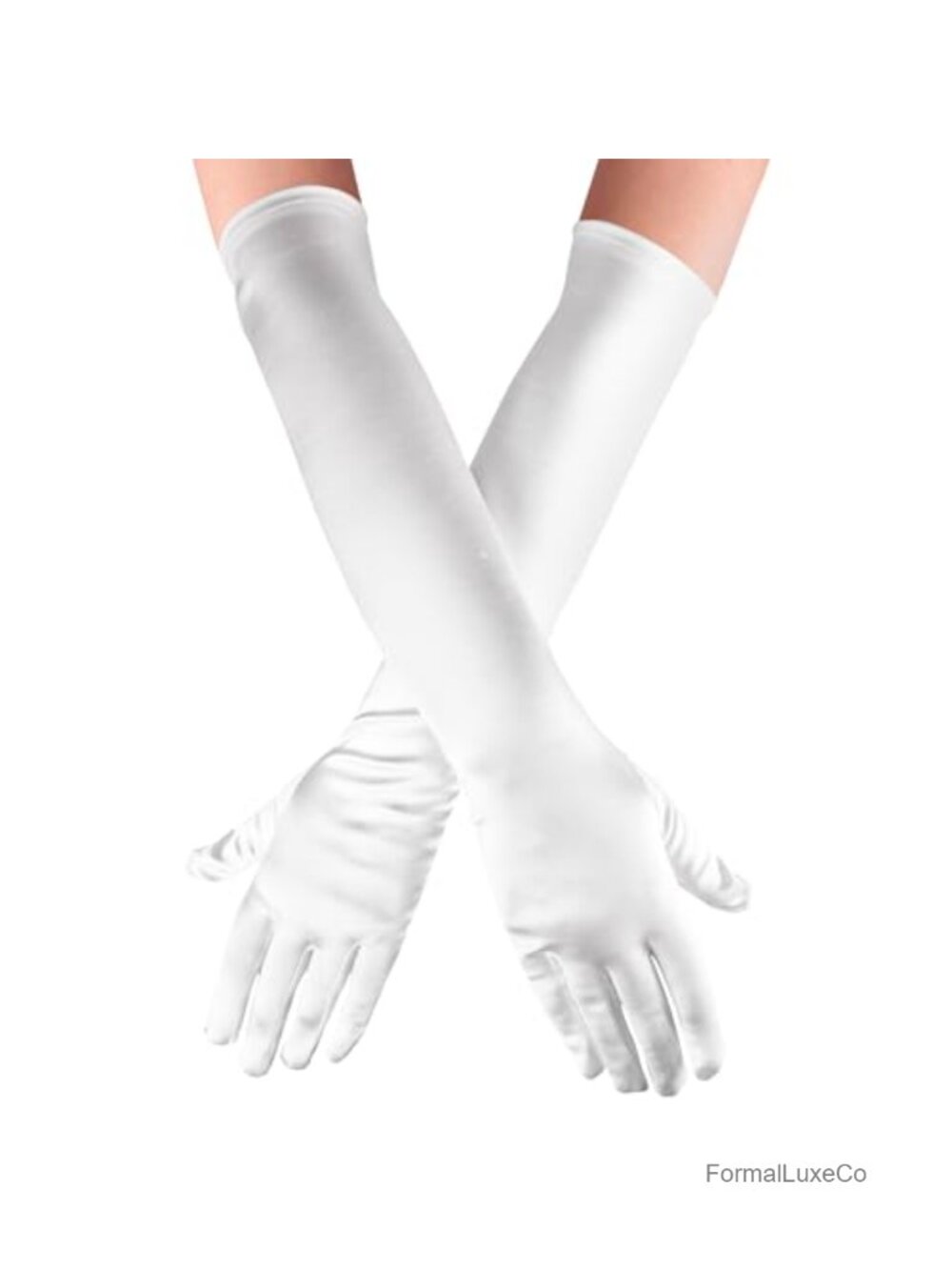 Long Satin Opera Gloves Elbow Length for 80s Party Cosplay Costume